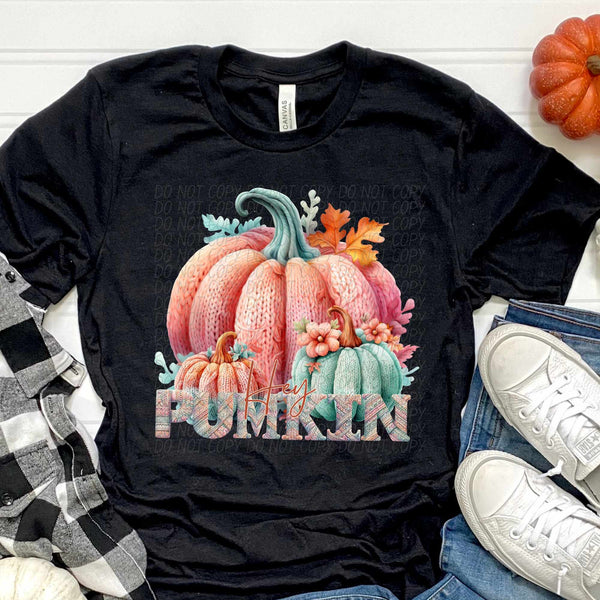 Hey pumpkin crocheted pumpkins (CITY) 44362 DTF transfer
