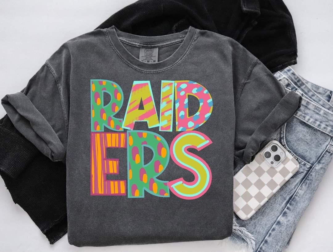 Raiders patterned font (S&G) 60343 DTF transfer