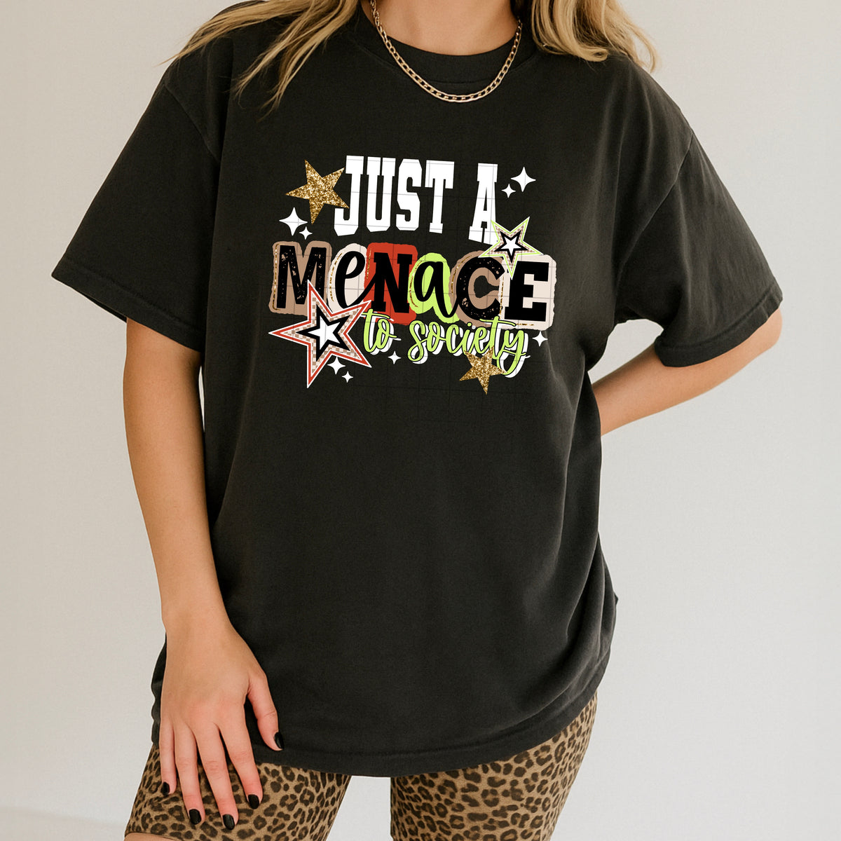 Menace to society (white) CSC DTF Transfer