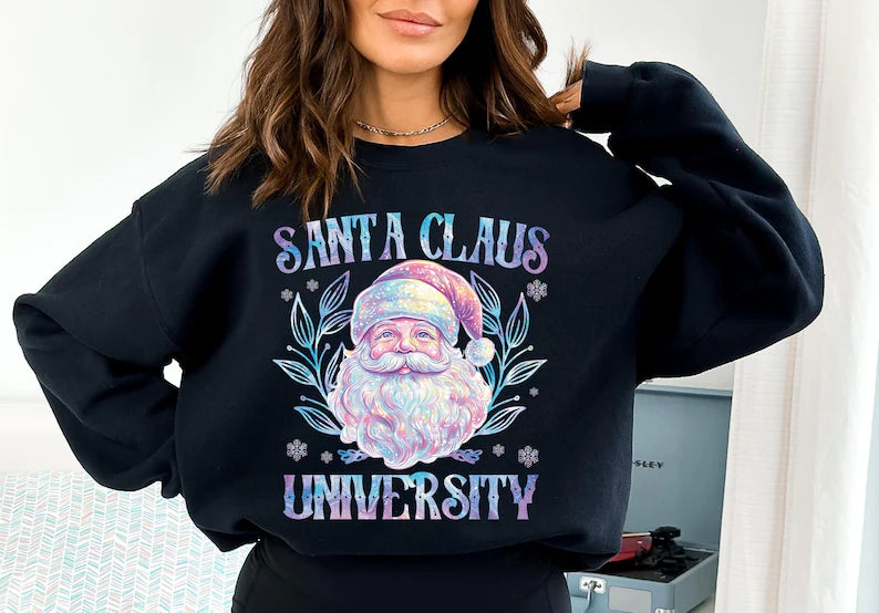 Santa claus university holographic 67607 DTF transfer