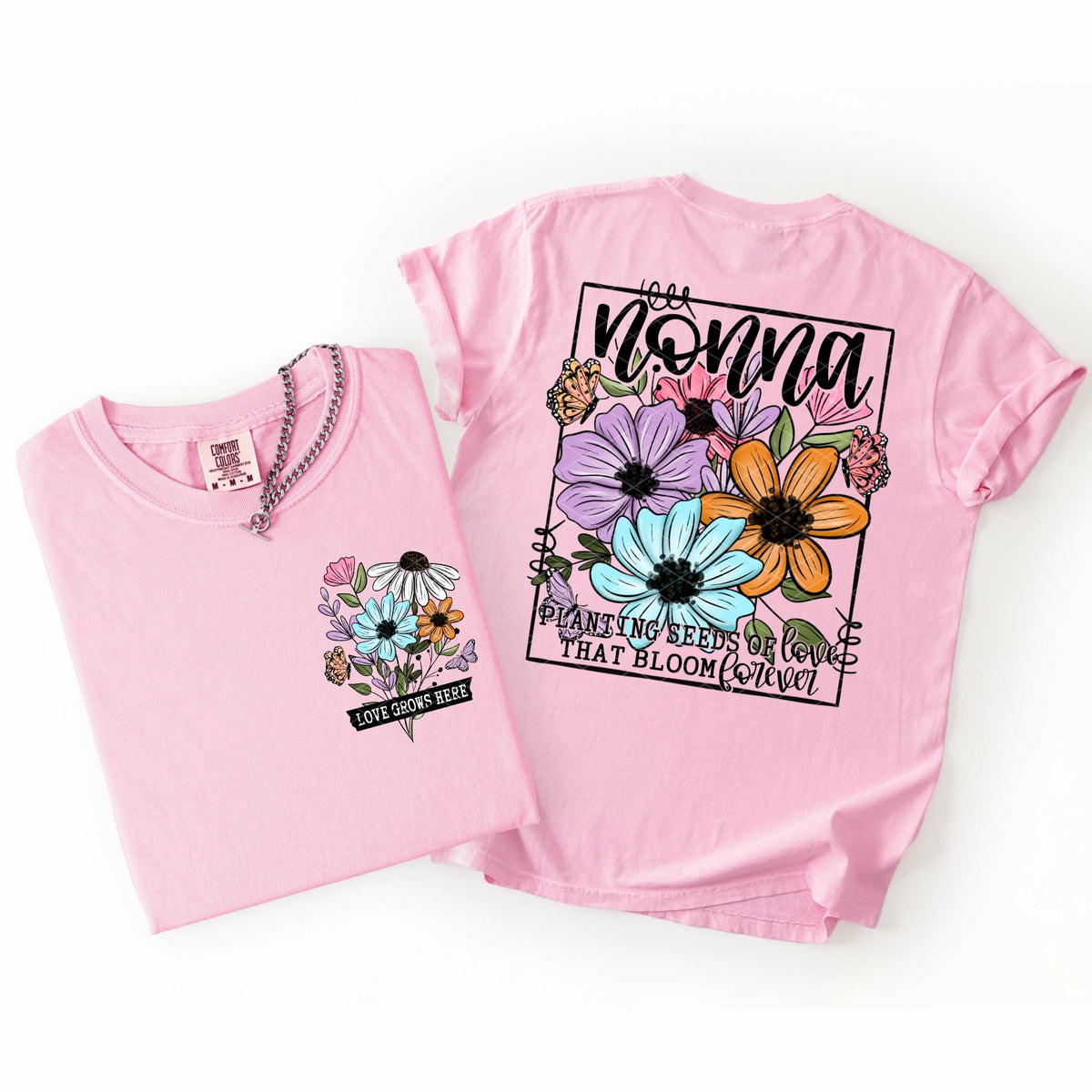 Nonna planting seeds (back print only) (SDD) DTF transfer
