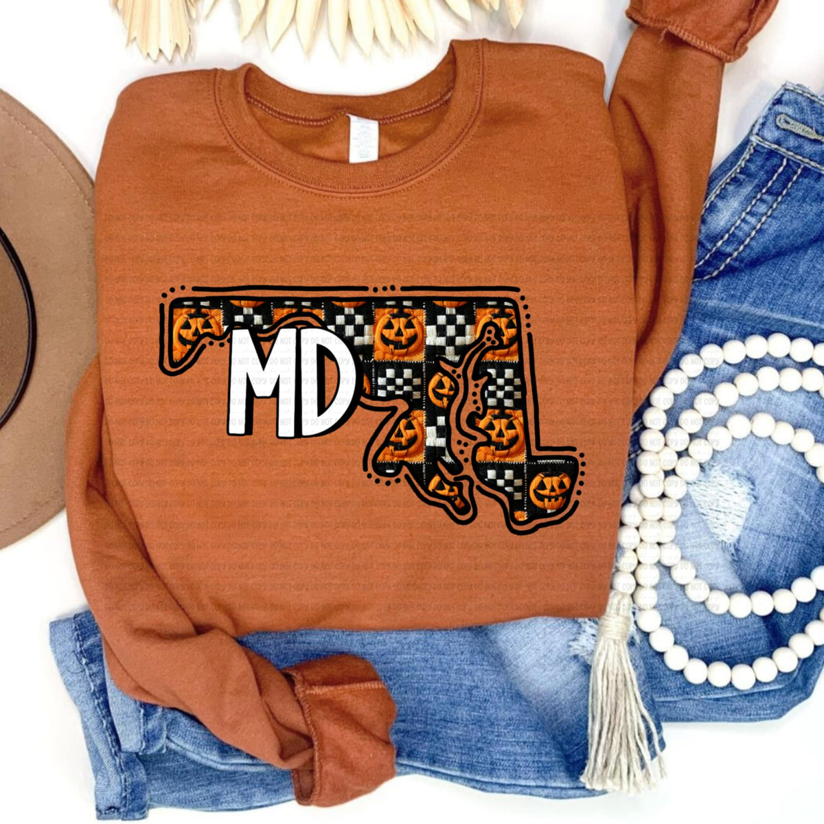 Maryland pumpkin checker REVEL DTF transfer