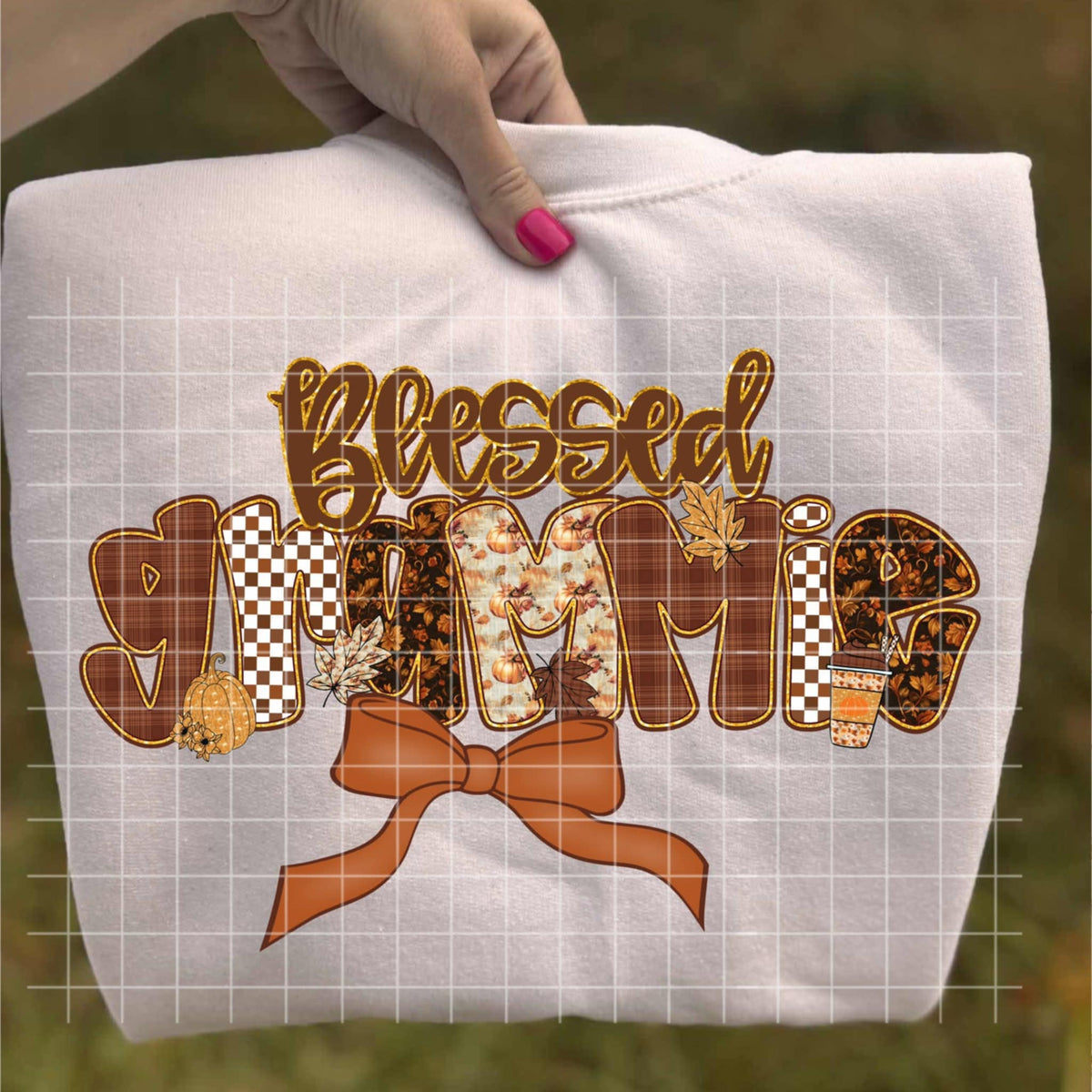Blessed Grammie Fall Bow (crafti) DTF Transfer