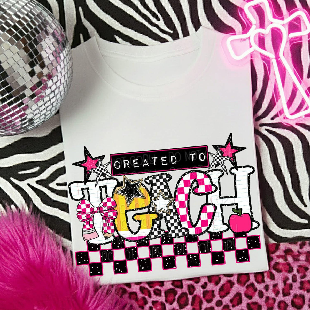 Created to teach pink and yellow (c’s) DTF transfer