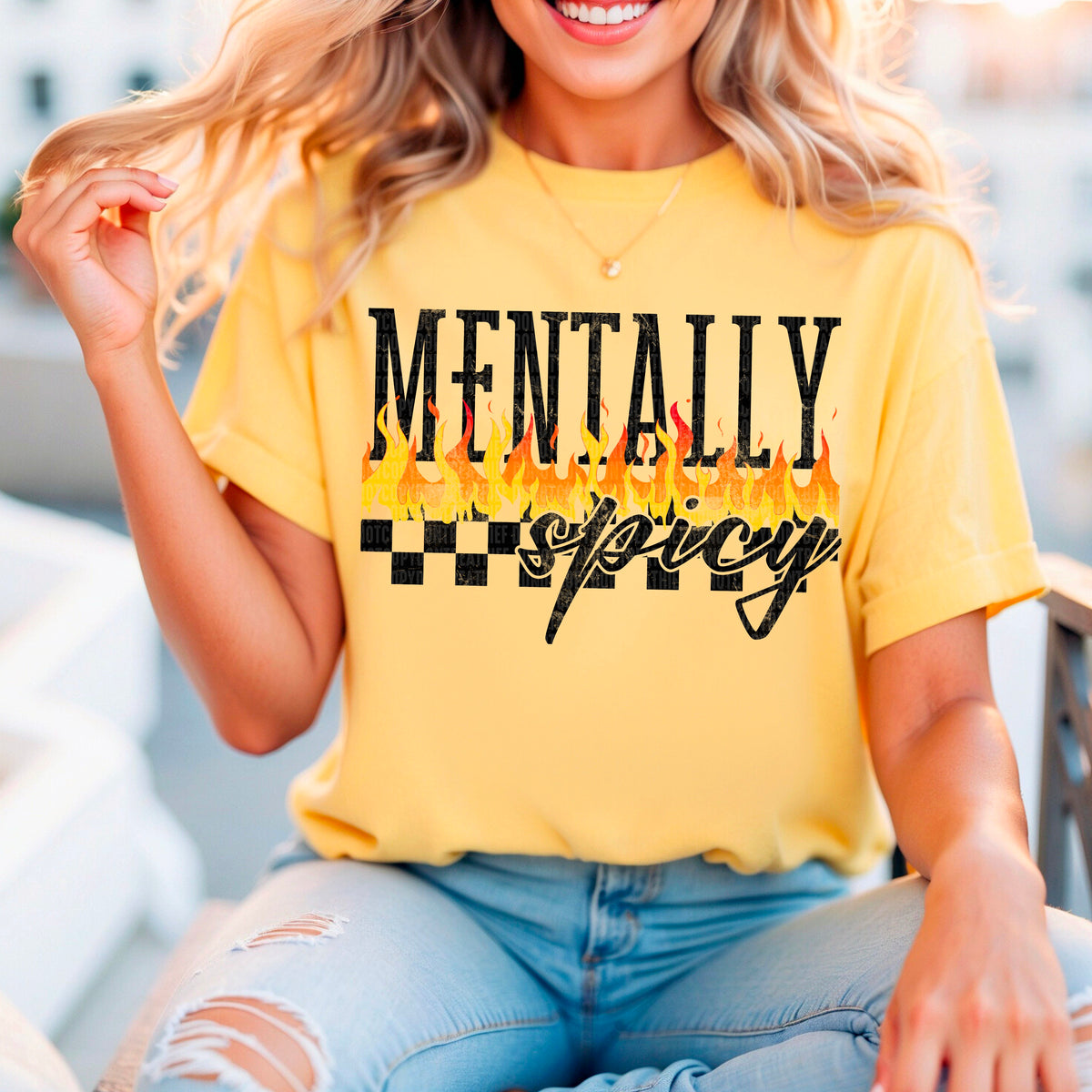Mentally spicy black font 100160 DTF transfer