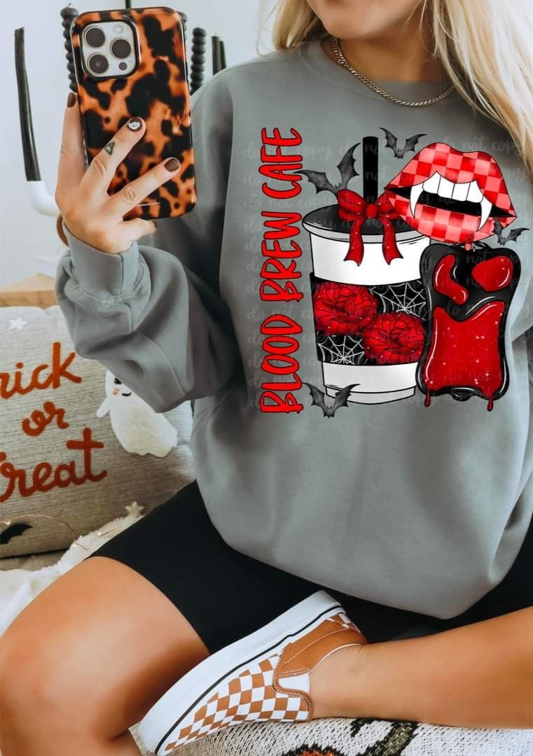 Blood brew cafe (MMD) 52600 DTF transfer