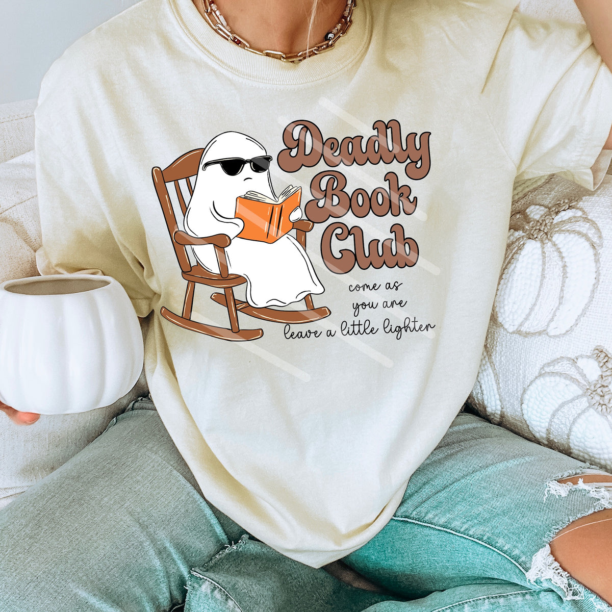 Deadly Book Club ghost 114078 DTF Transfer