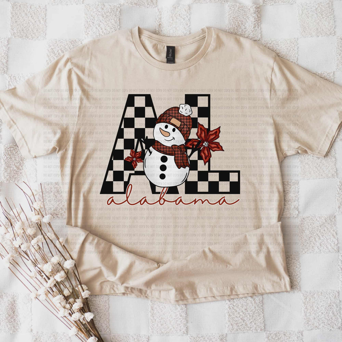 Alabama snowman checker (REVEL) DTF Transfer