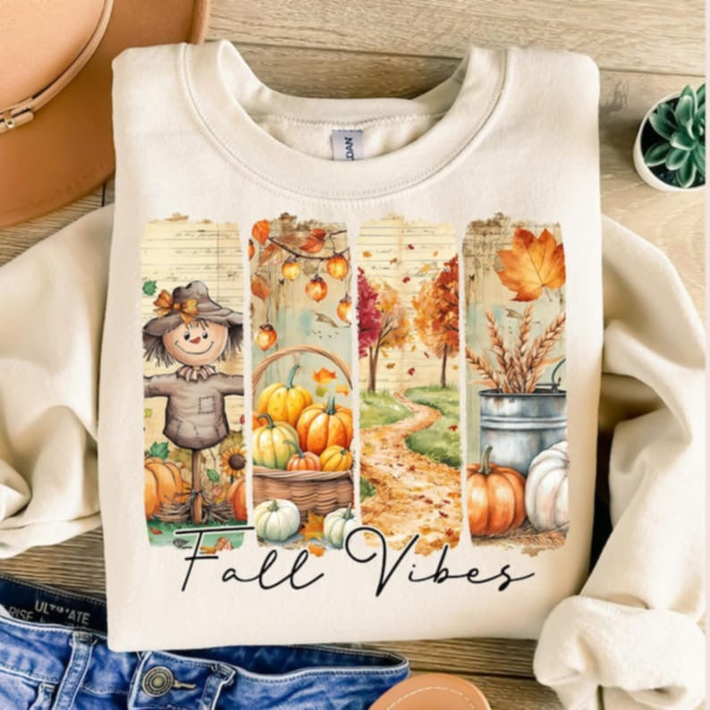 Fall Vibes Brushstrokes DTF transfers