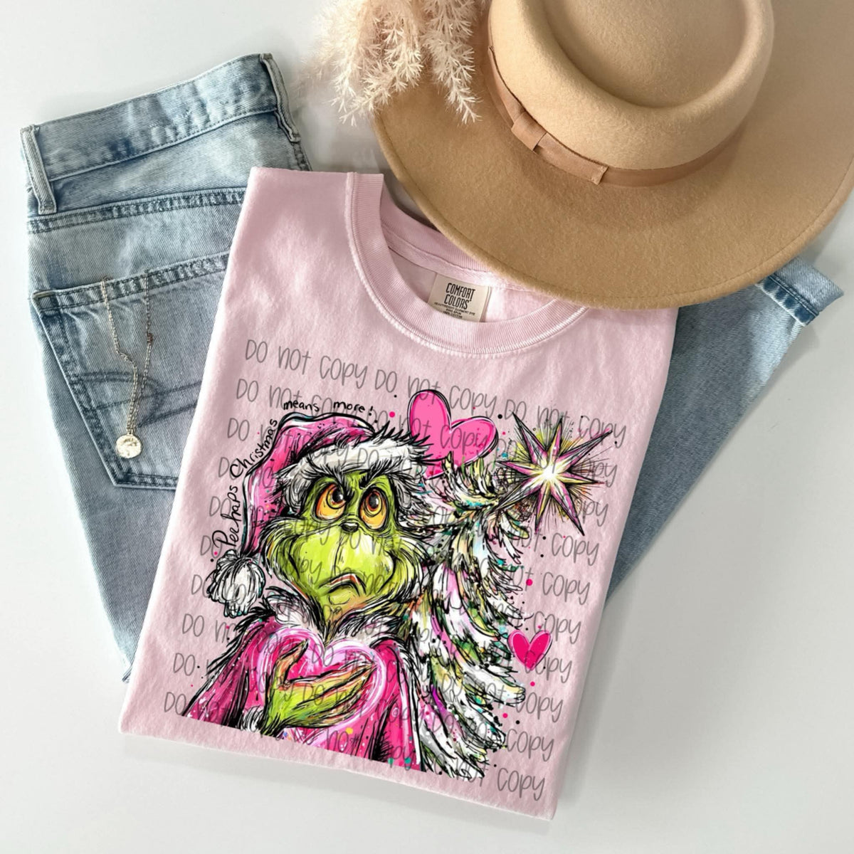 Green Guy with pink hat and heart (SSD) DTF transfer