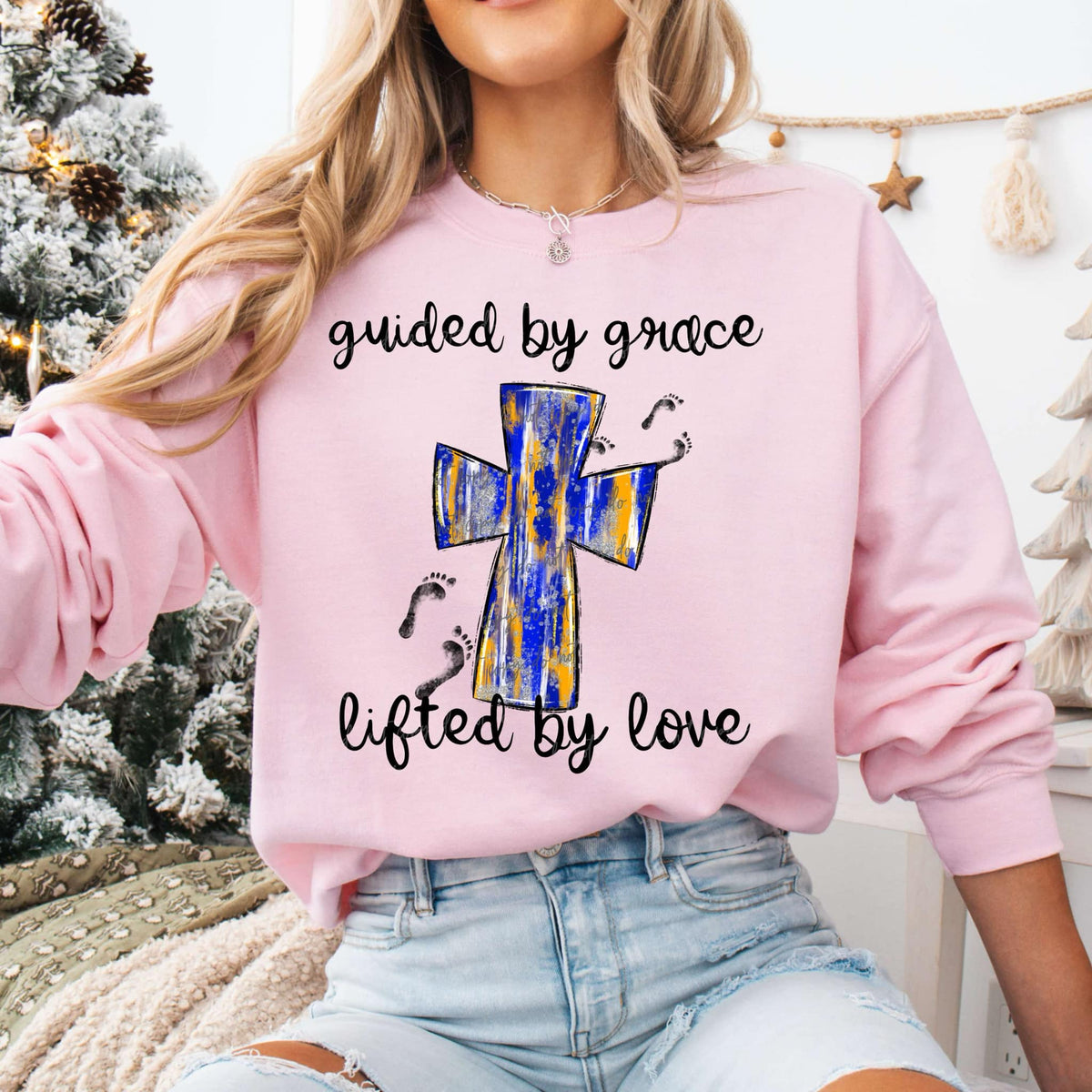 Guided by grace lifted by love (VIRGO) 67433 DTF transfer