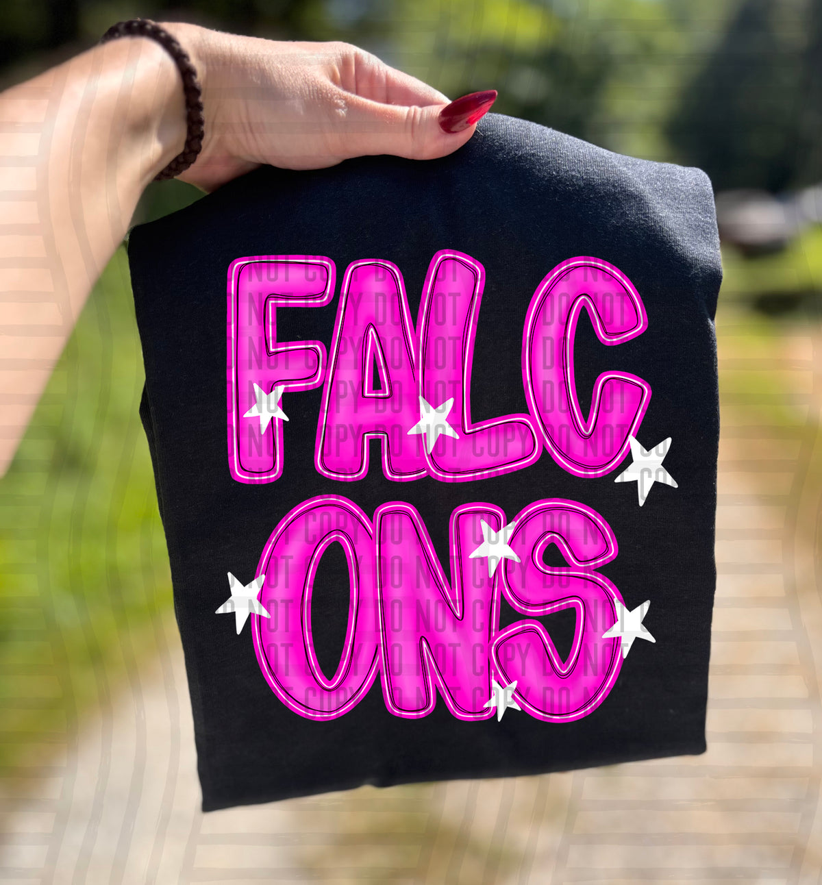 Falcons Pink And Preppy Split 112890 DTF transfer