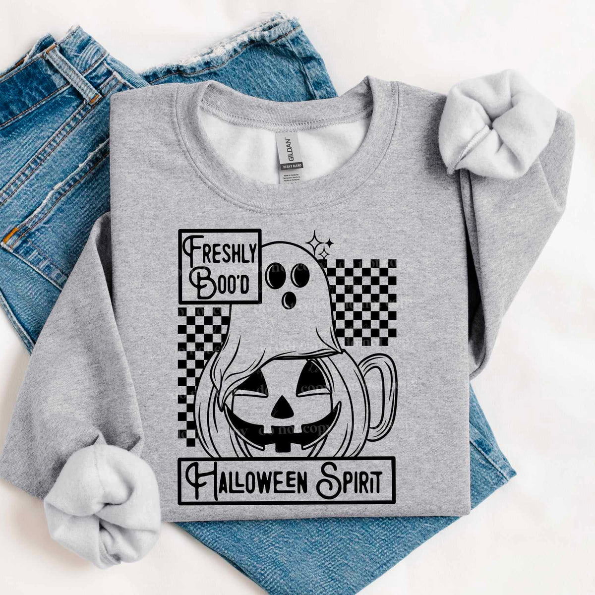 Freshly boo’d Halloween spirit BLACK (CSC) 60138 DTF transfer