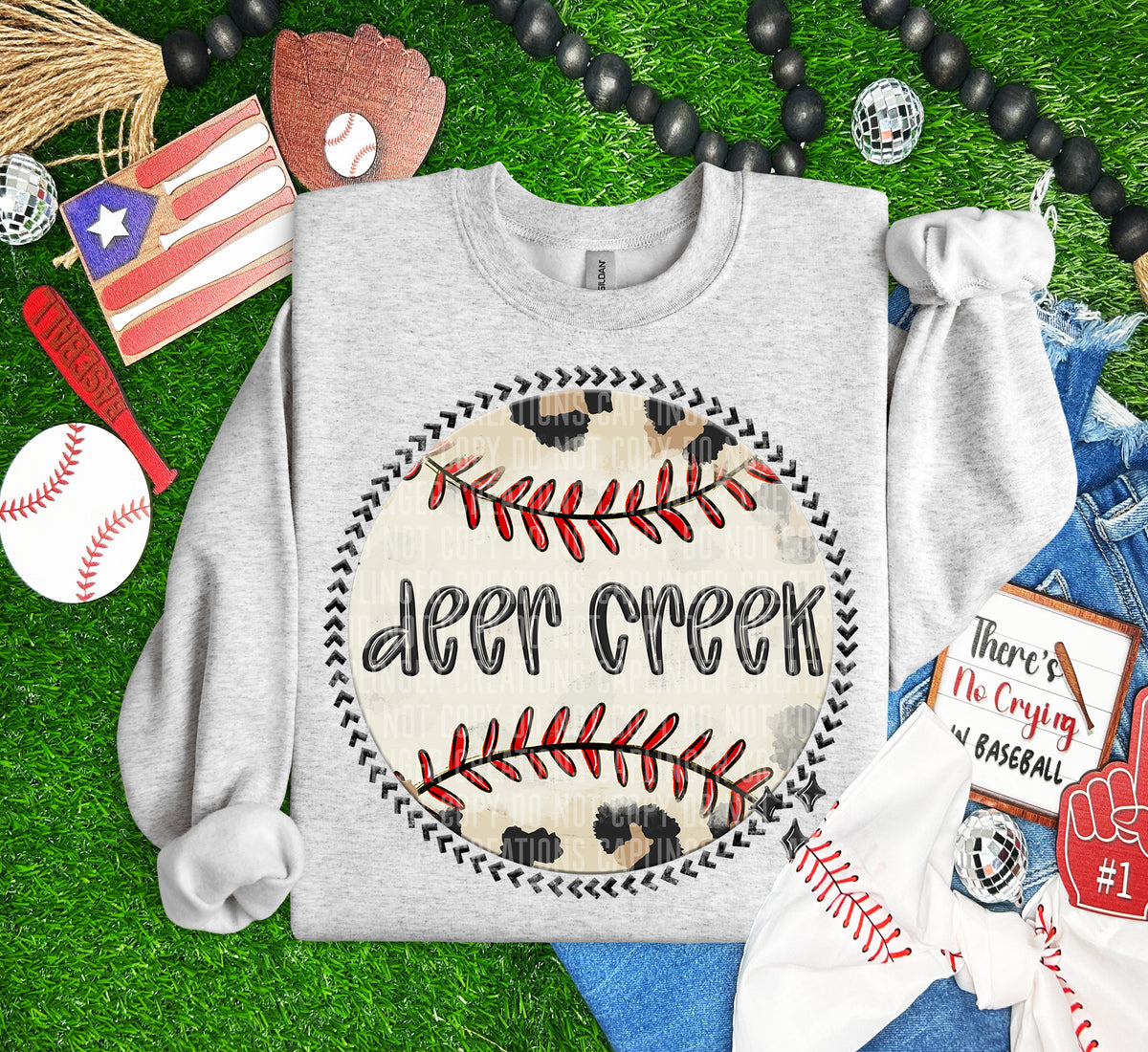 Deer Creek baseball background (Caplinger) DTF transfer
