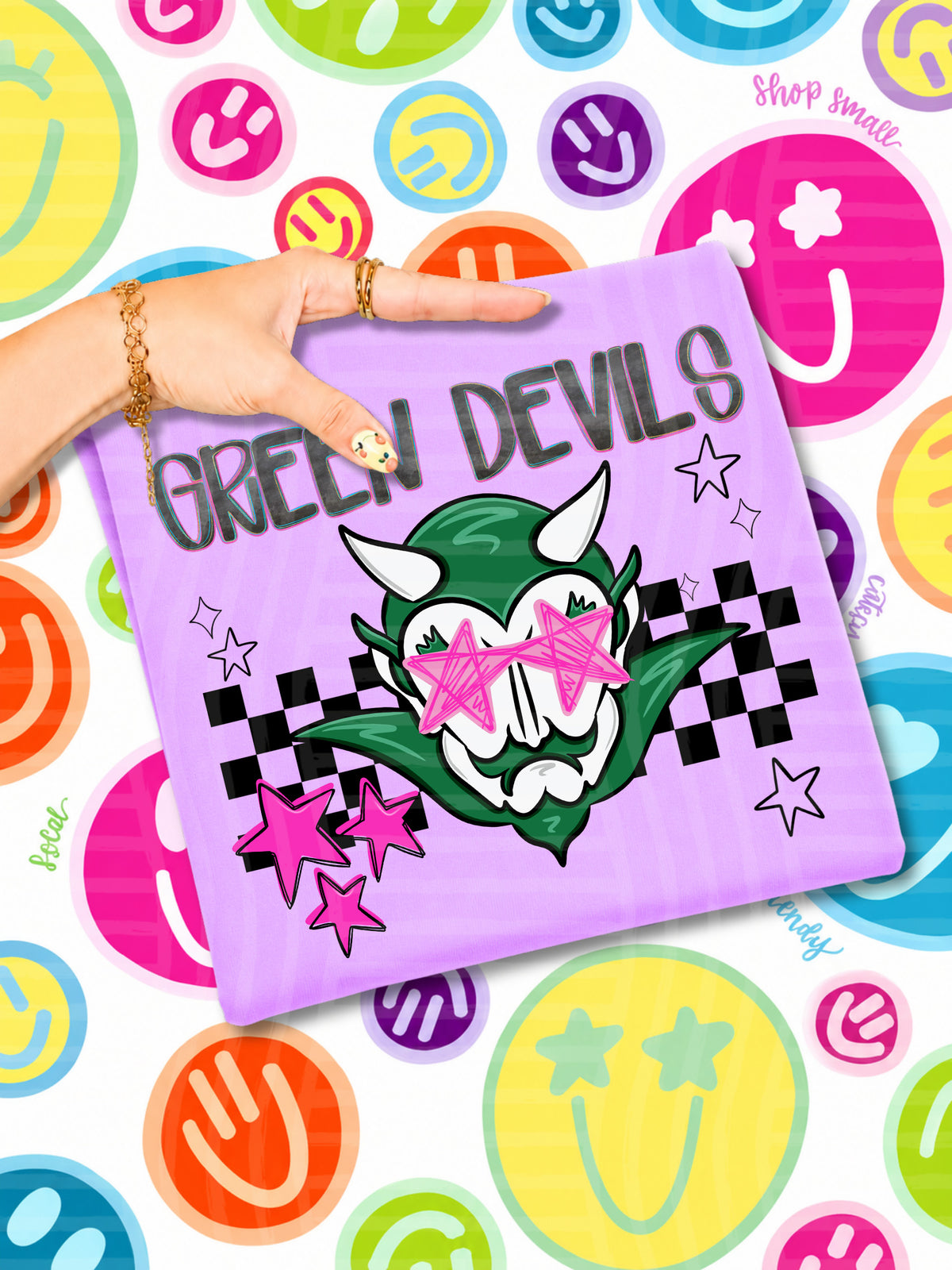 green devils starry eyed checks (CAPLINGER) DTF Transfer