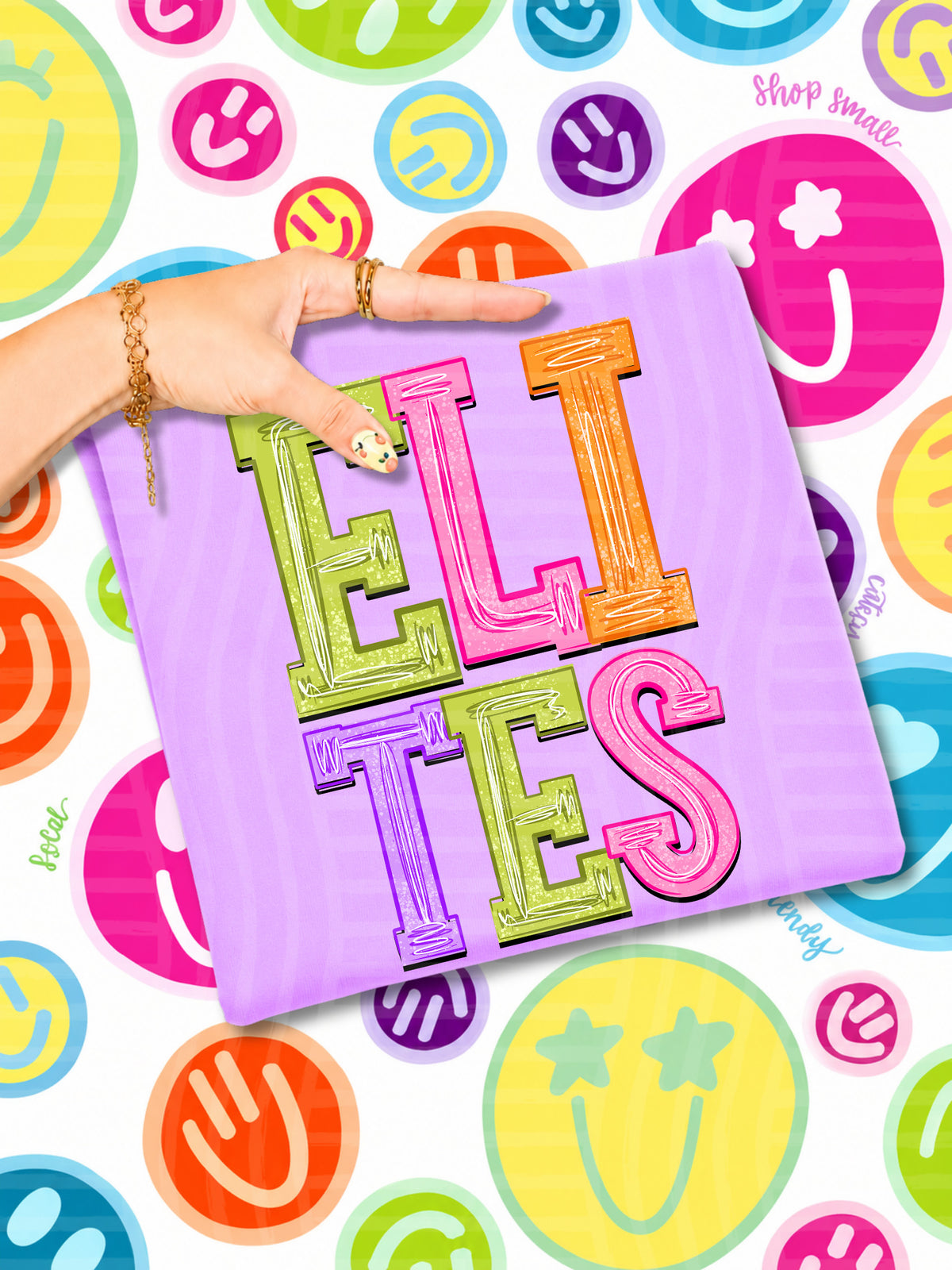 elites simply colorful stacked (Caplinger) DTF Transfer