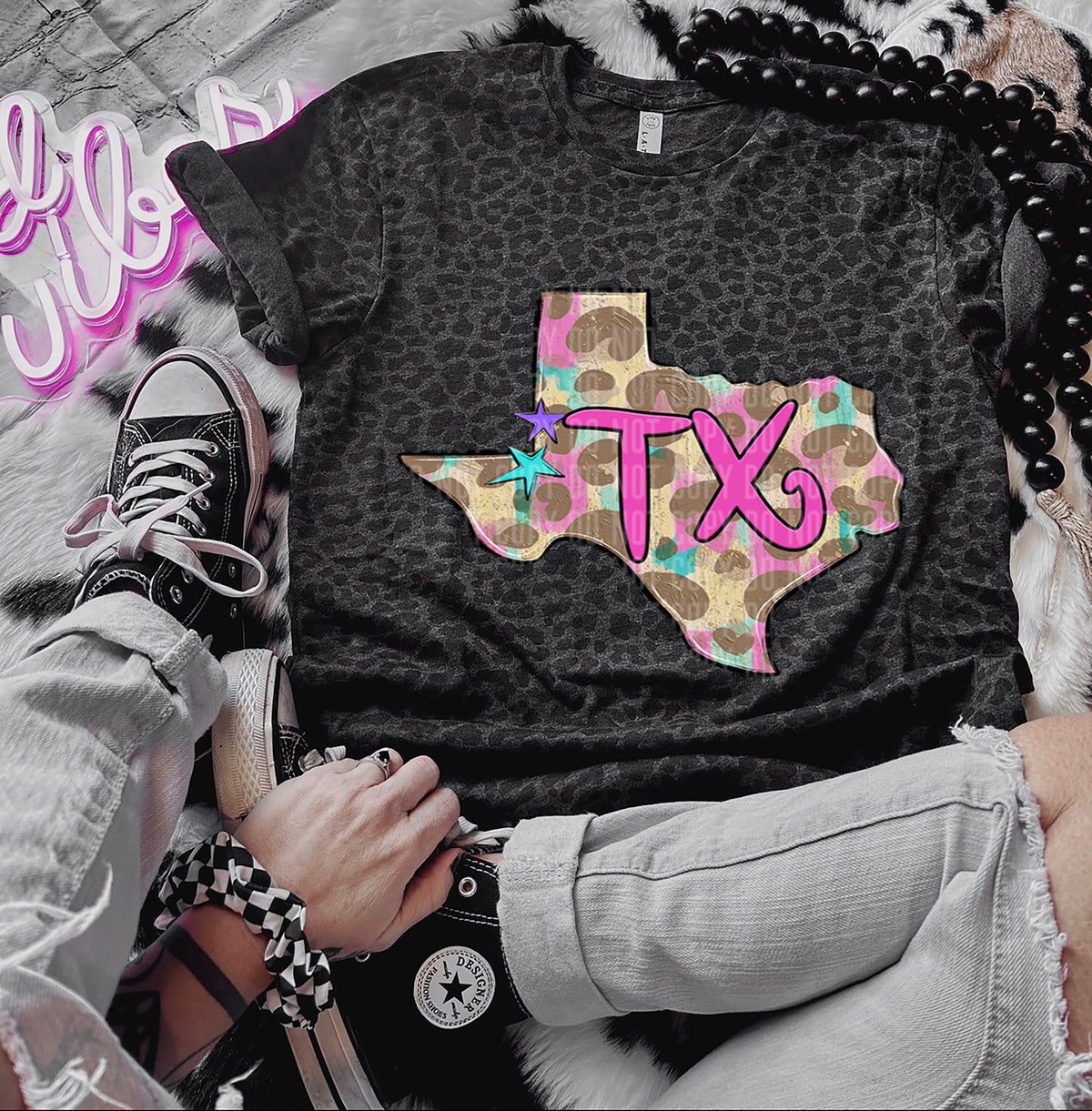 Pink Leopard States (Caplinger) DTF transfers