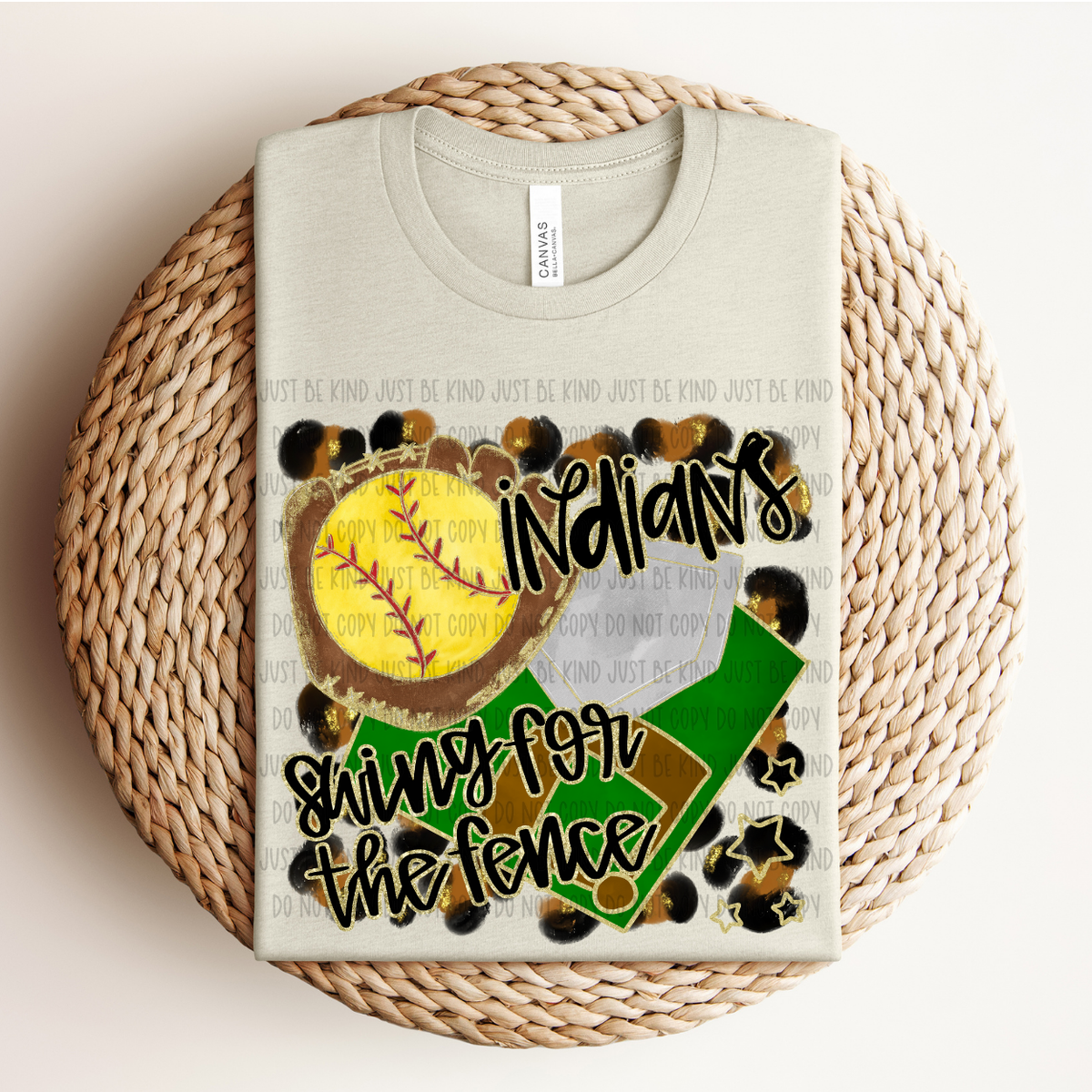 Softball Indians For The Fence (Caplinger) 83481 DTF Transfer