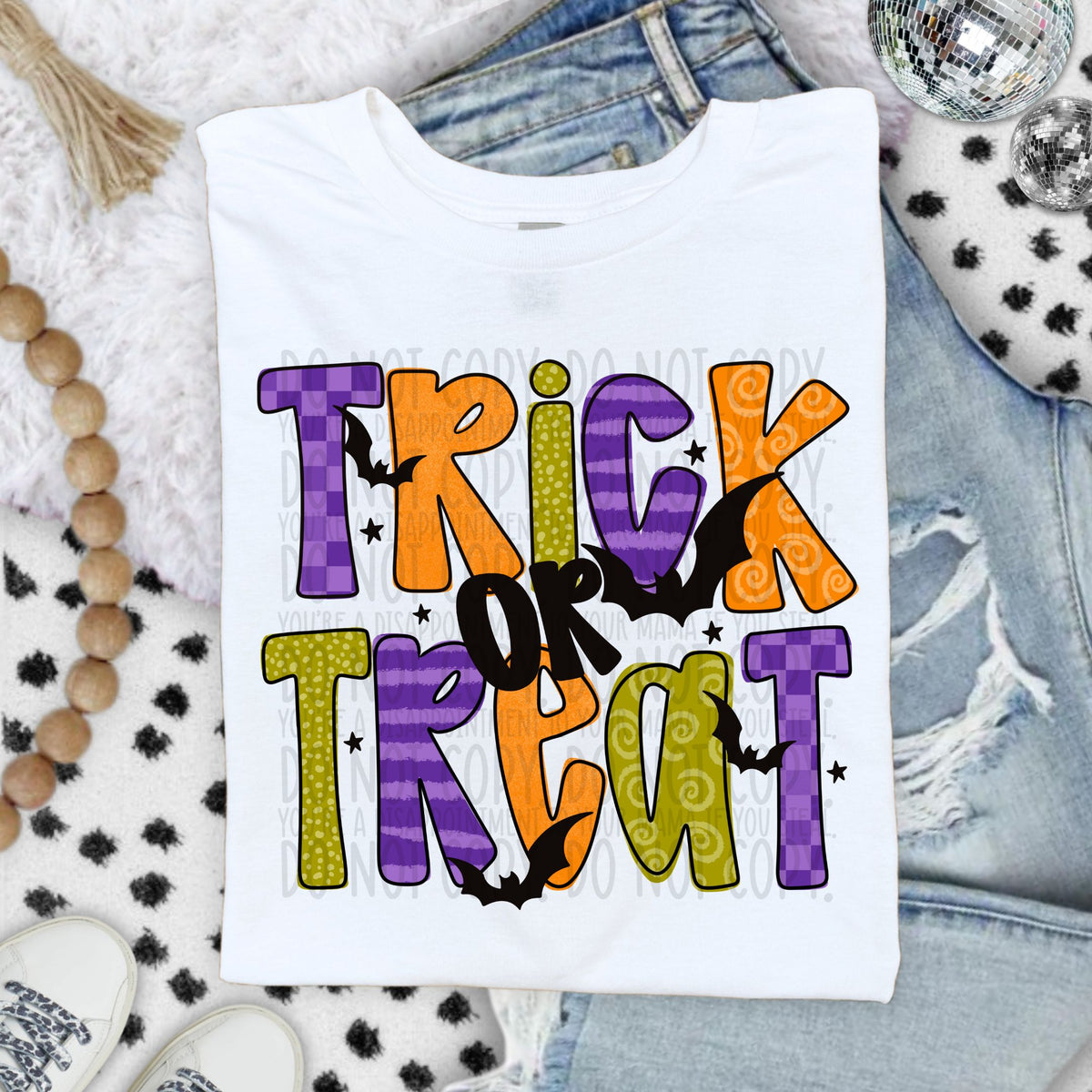 Trick or treat Halloween colors (SWD) 109415 DTF transfer