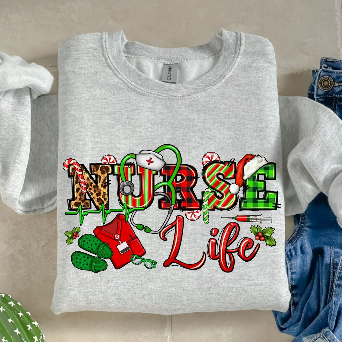Nurse Life Christmas-38694-DTF transfer