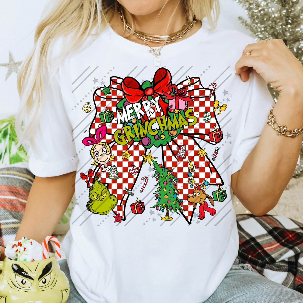 Merry gmas bow (Carter) DTF Transfer