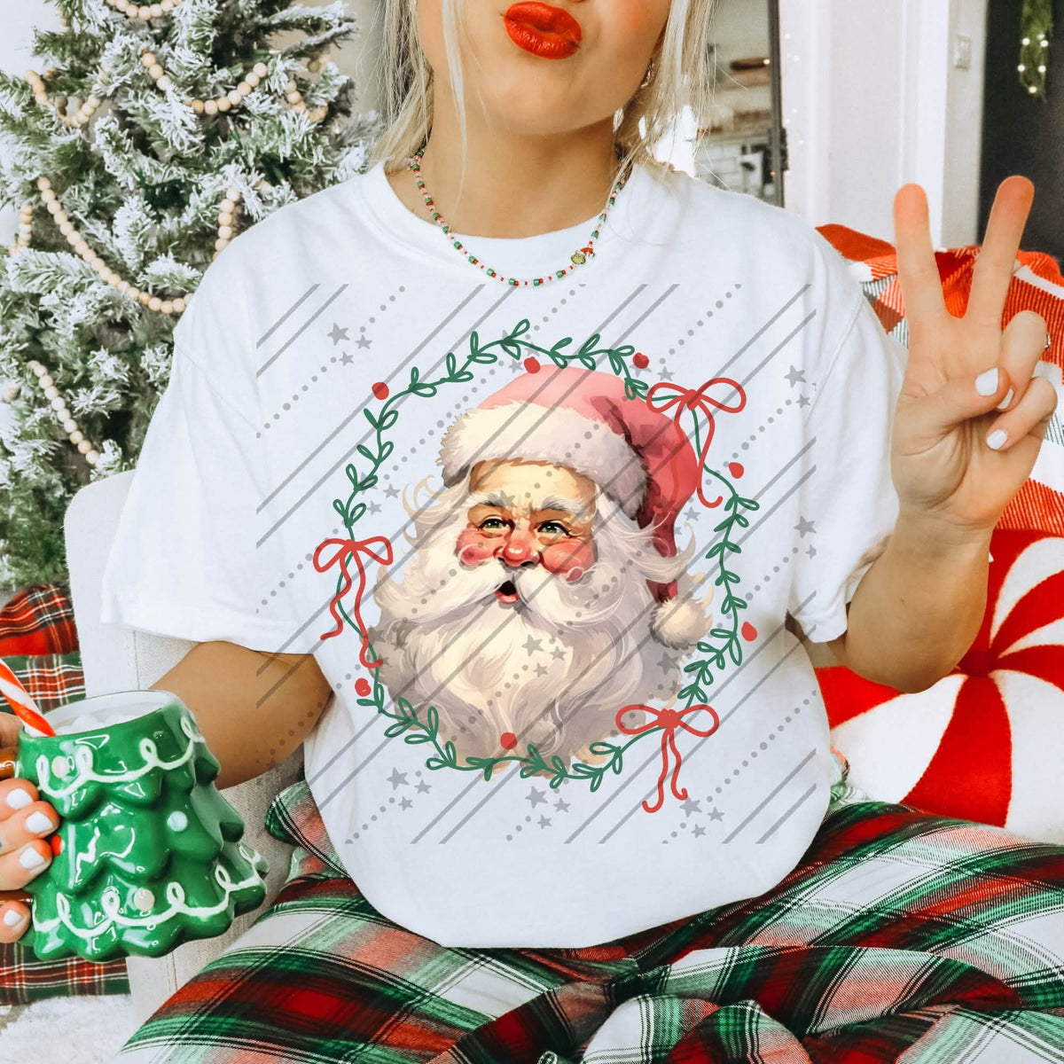 Saint nick red bow frame (Carter) DTF Transfer