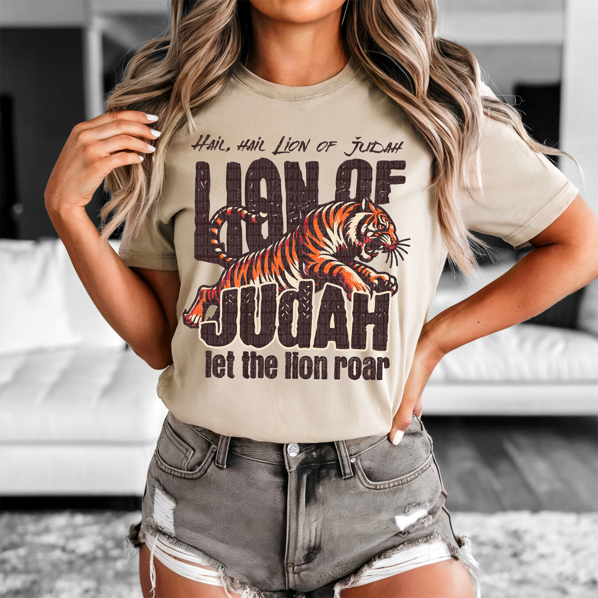 Hail hail lion of Judah 93611 DTF transfer