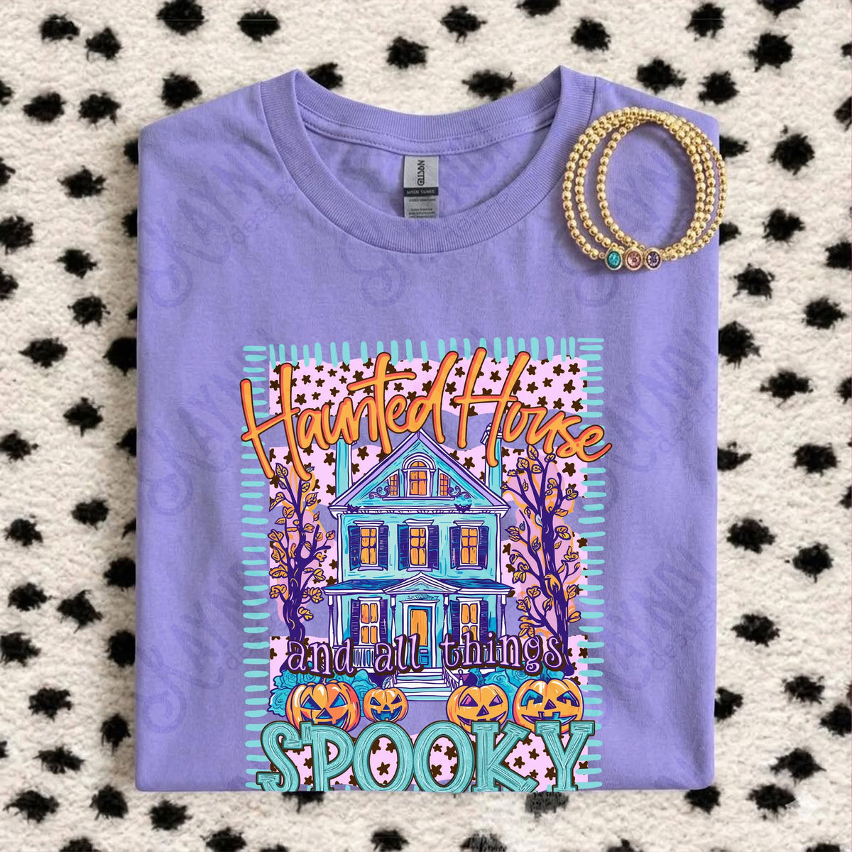 Haunted house and all things spooky (Kayndi) DTF Transfer