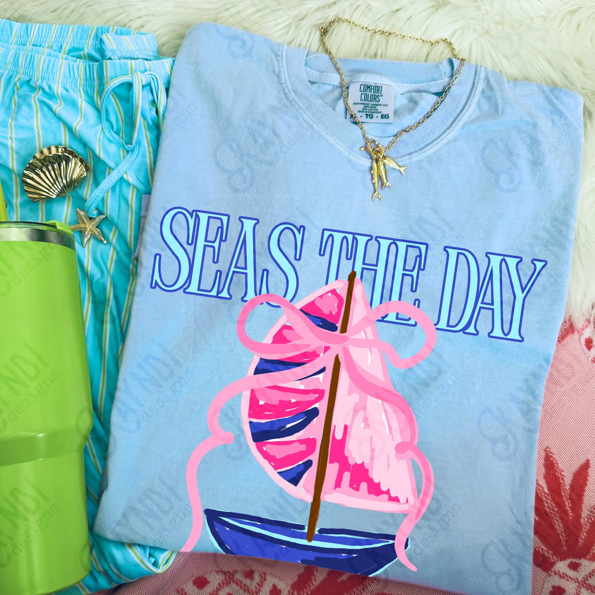 Seas the day sailboat (Kayndi) DTF Transfer
