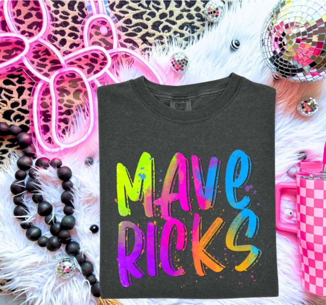 Mavericks Neon Splatter (S&G) 100020 DTF transfer