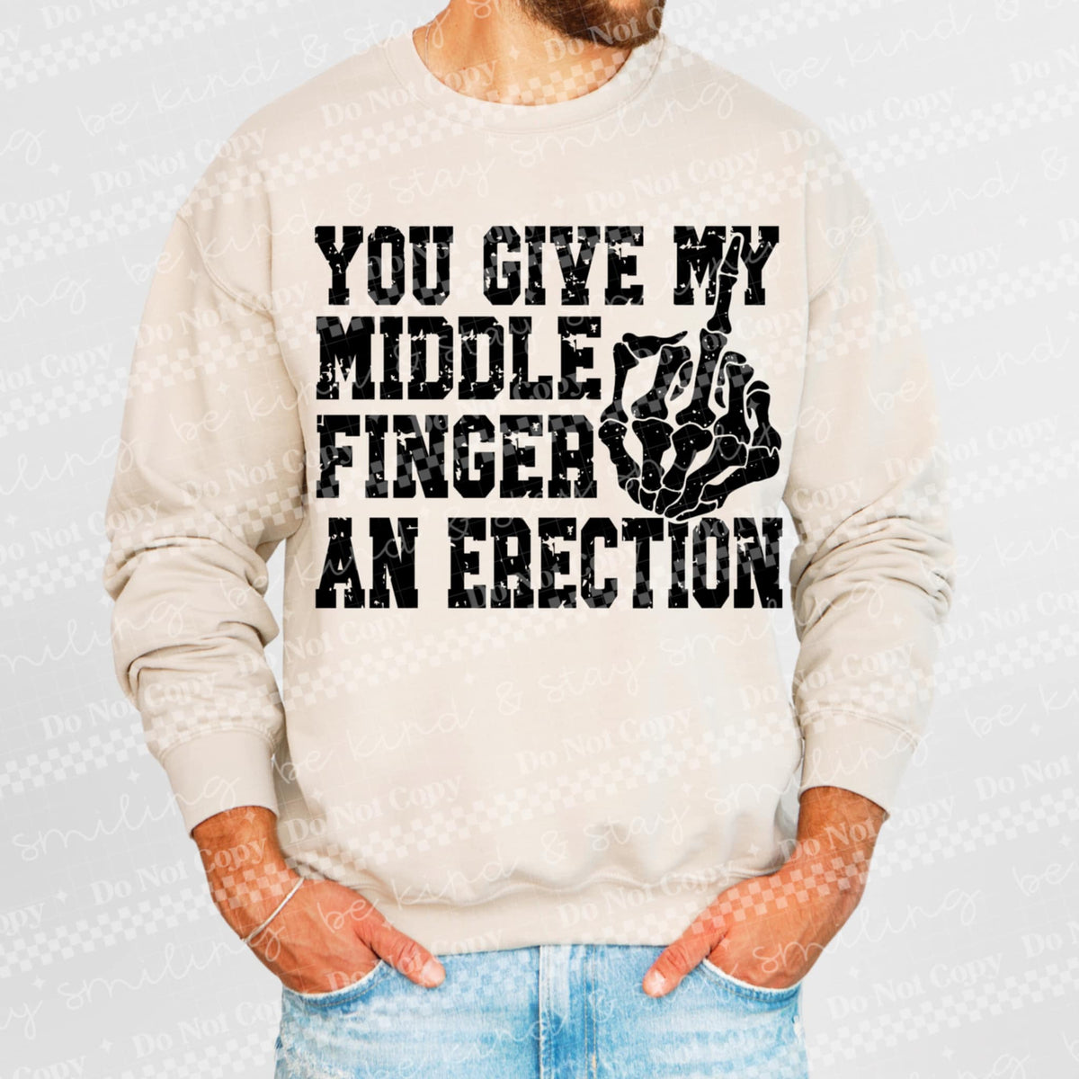 You give my middle finger an erection 91151 DTF transfer