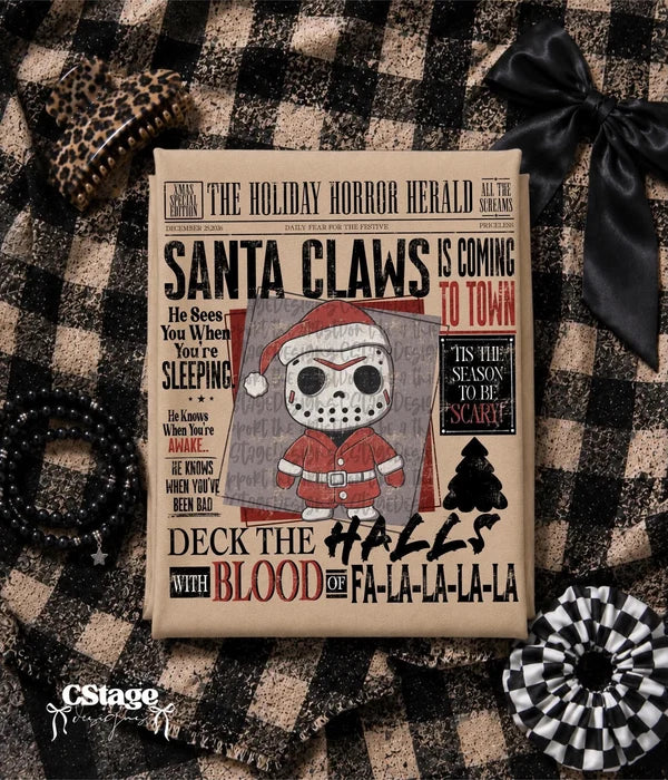 Santa claws JS in santa suit (Lyttle) DTF Transfer