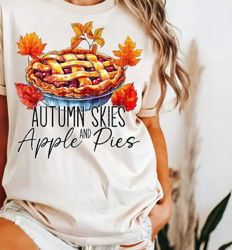 Autumn skies and pumpkin pies (CSTAGE) 52692 DTF transfer
