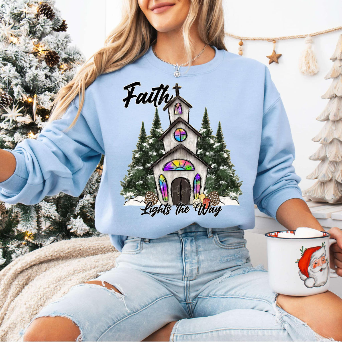 Faith lights the way church (VIRGO) 67431 DTF transfer
