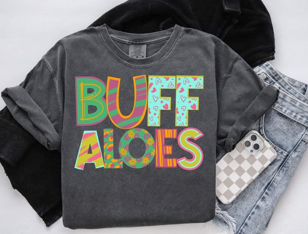 Buffaloes patterned font (S&G) 60360 DTF transfer