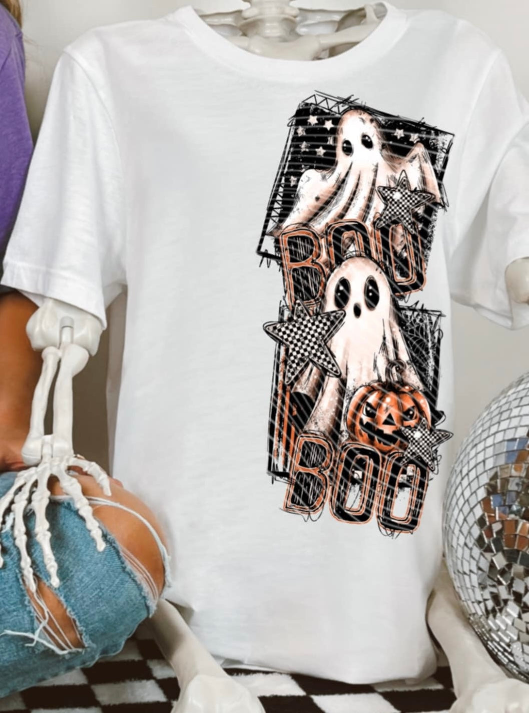 Boo Ghost & Pumpkin (ag) DTF transfer