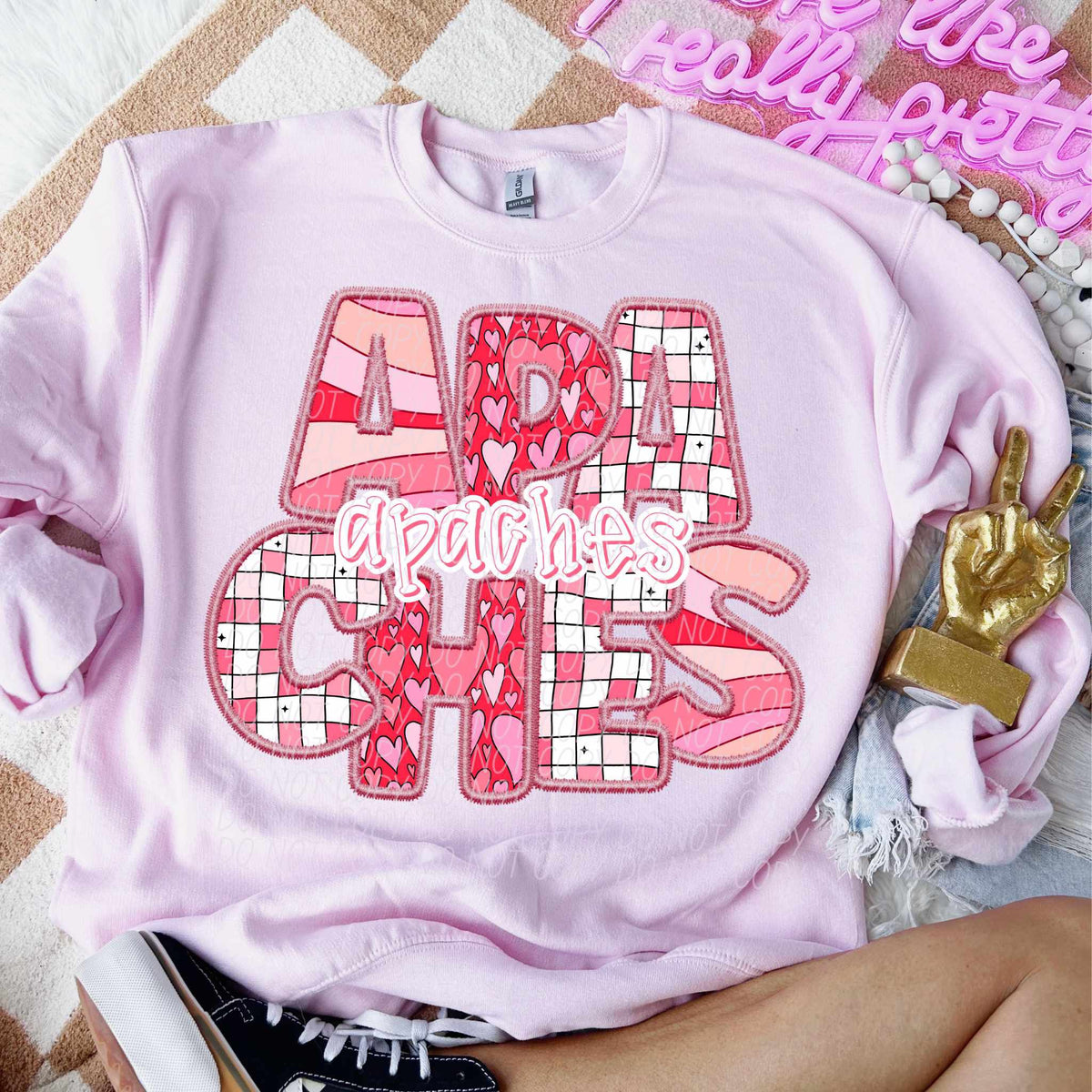 Apaches pink groovy (CITY) 79594 DTF transfer