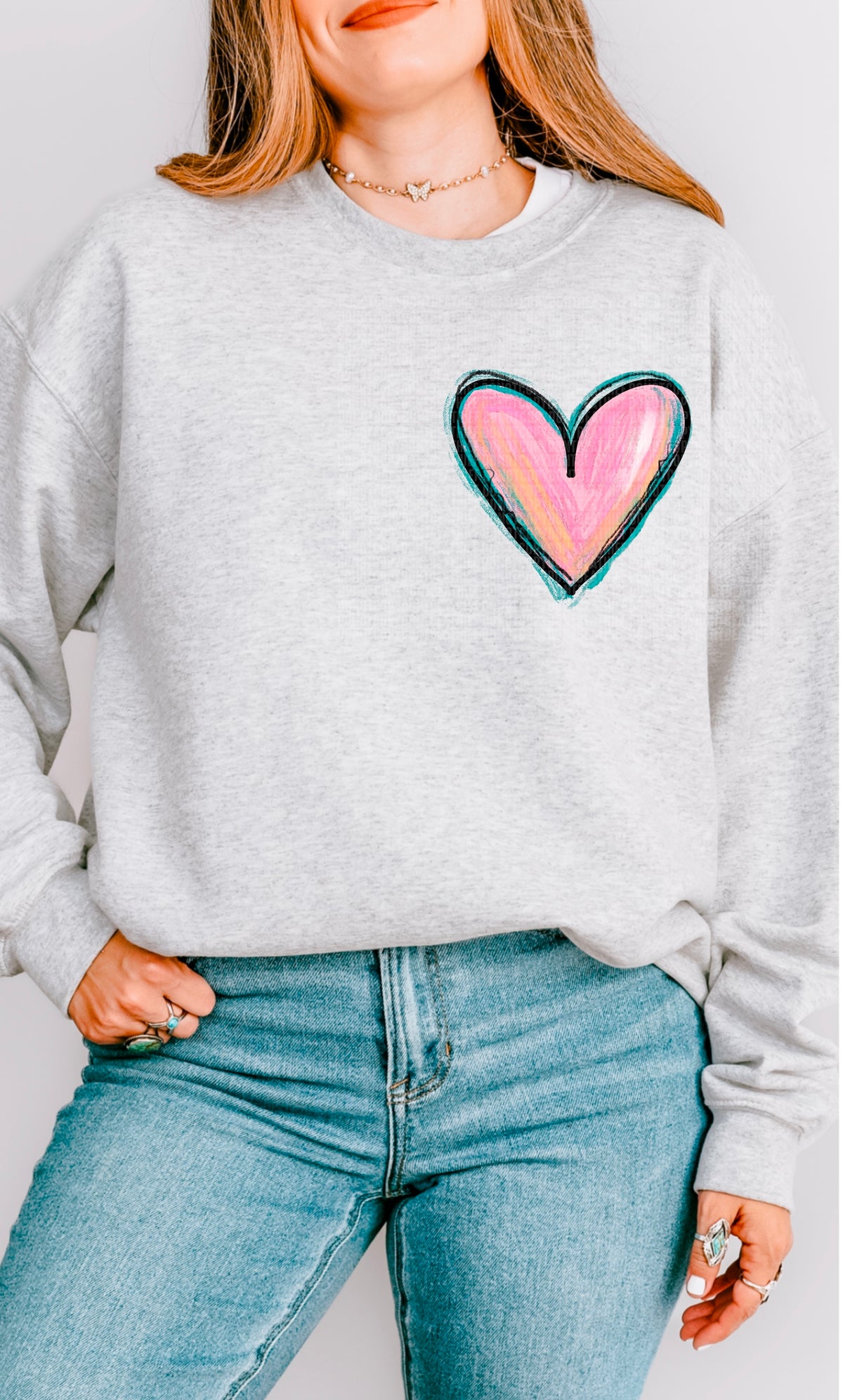 She was clothed black outline pocket 93672 DTF transfer