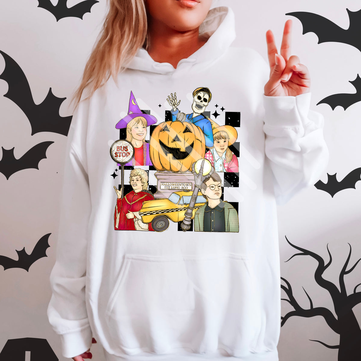 Halloween t0wn crew with checker exclusive DTF transfer