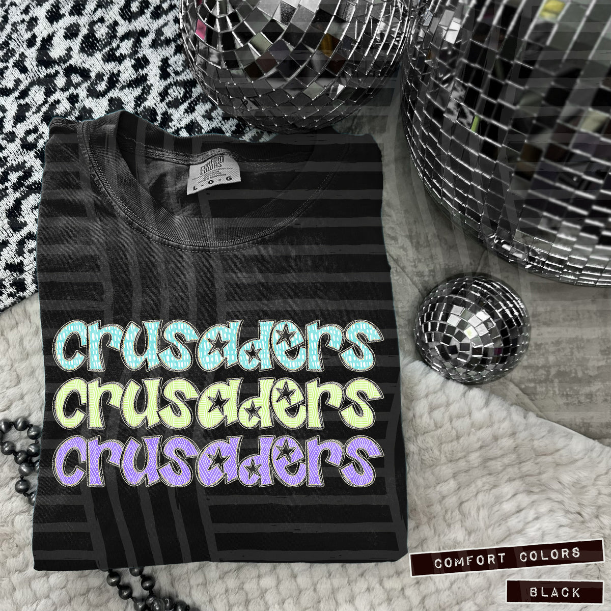 Crusaders Pastel Star Stacked (Caplinger) 101588 DTF transfer