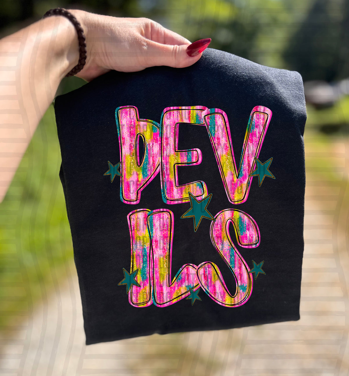 Devils Pink Brushstroke (Caplinger) DTF Transfers