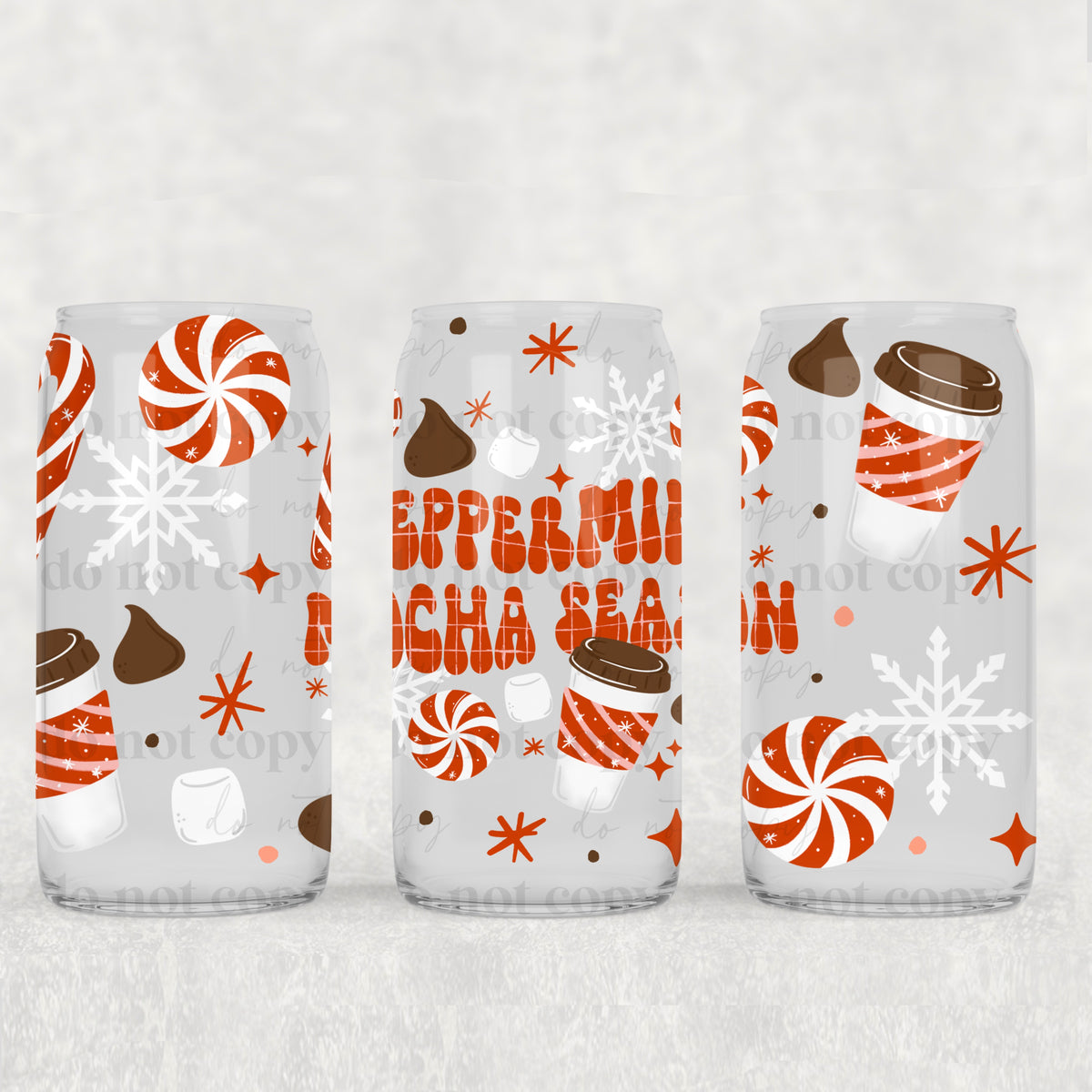 Peppermint mocha season (CSC) UV DTF WRAP