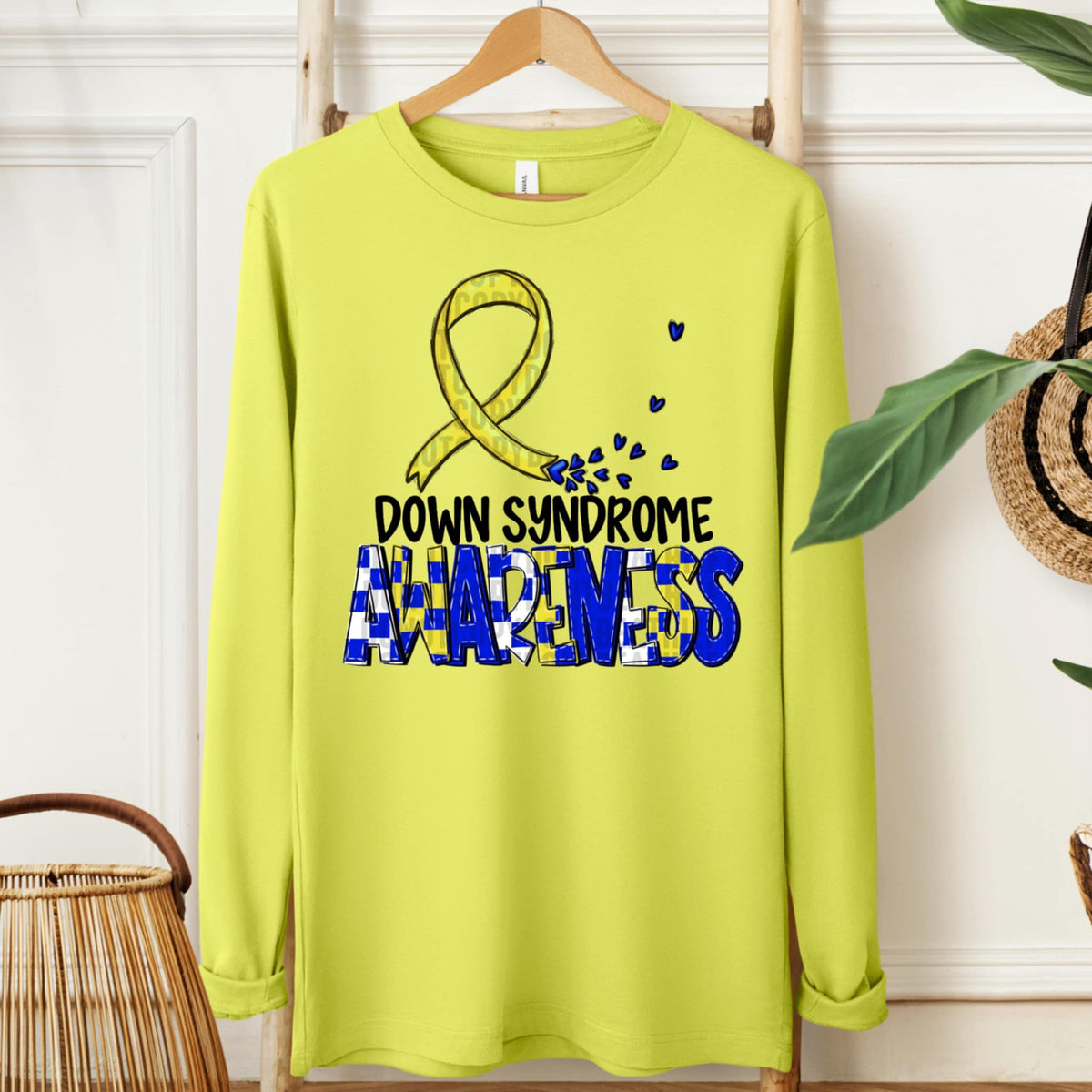 Down syndrome awareness ribbon (SDD) 107693 DTF transfe