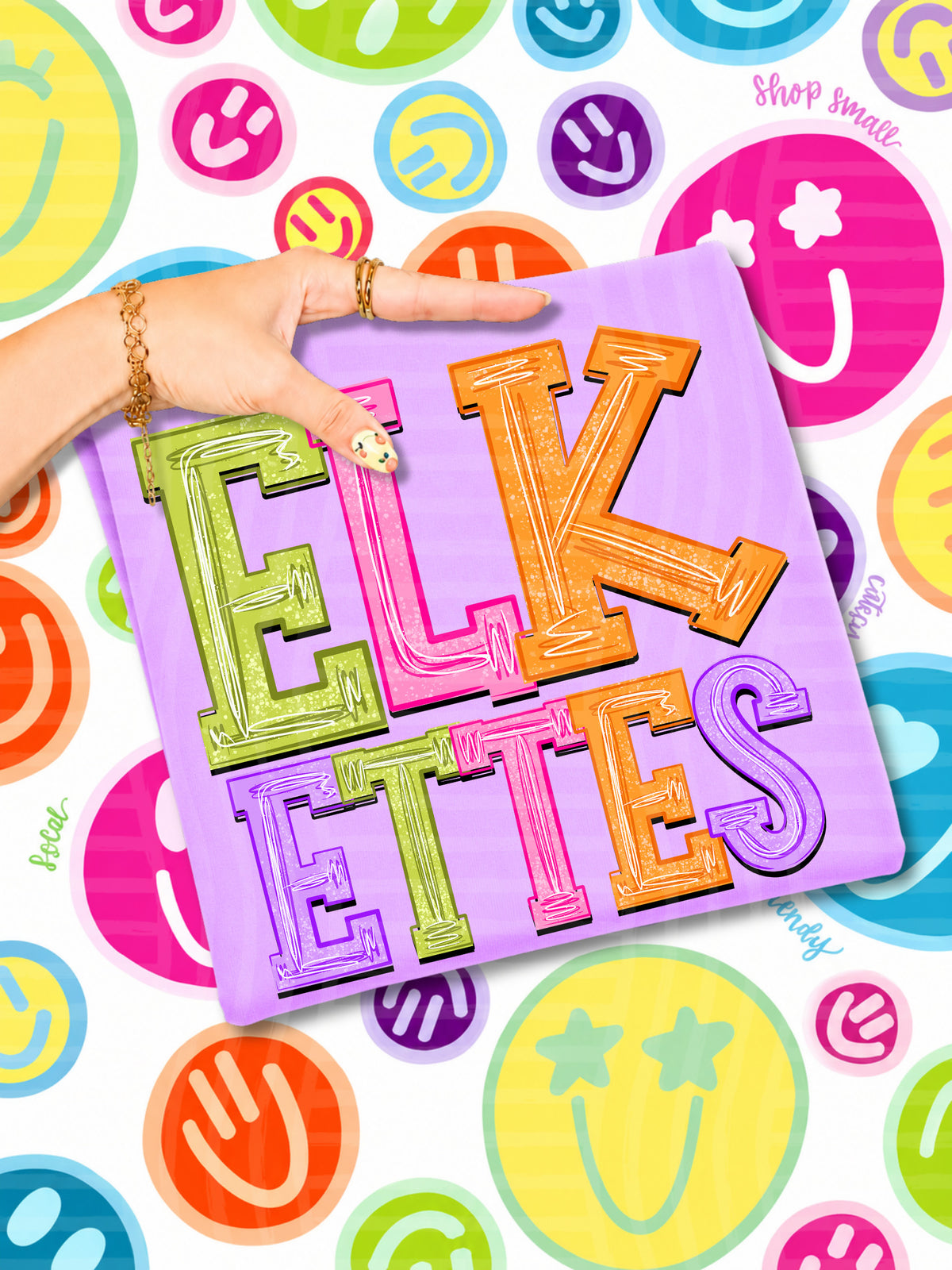 elkettes simply colorful stacked (Caplinger) DTF Transfer