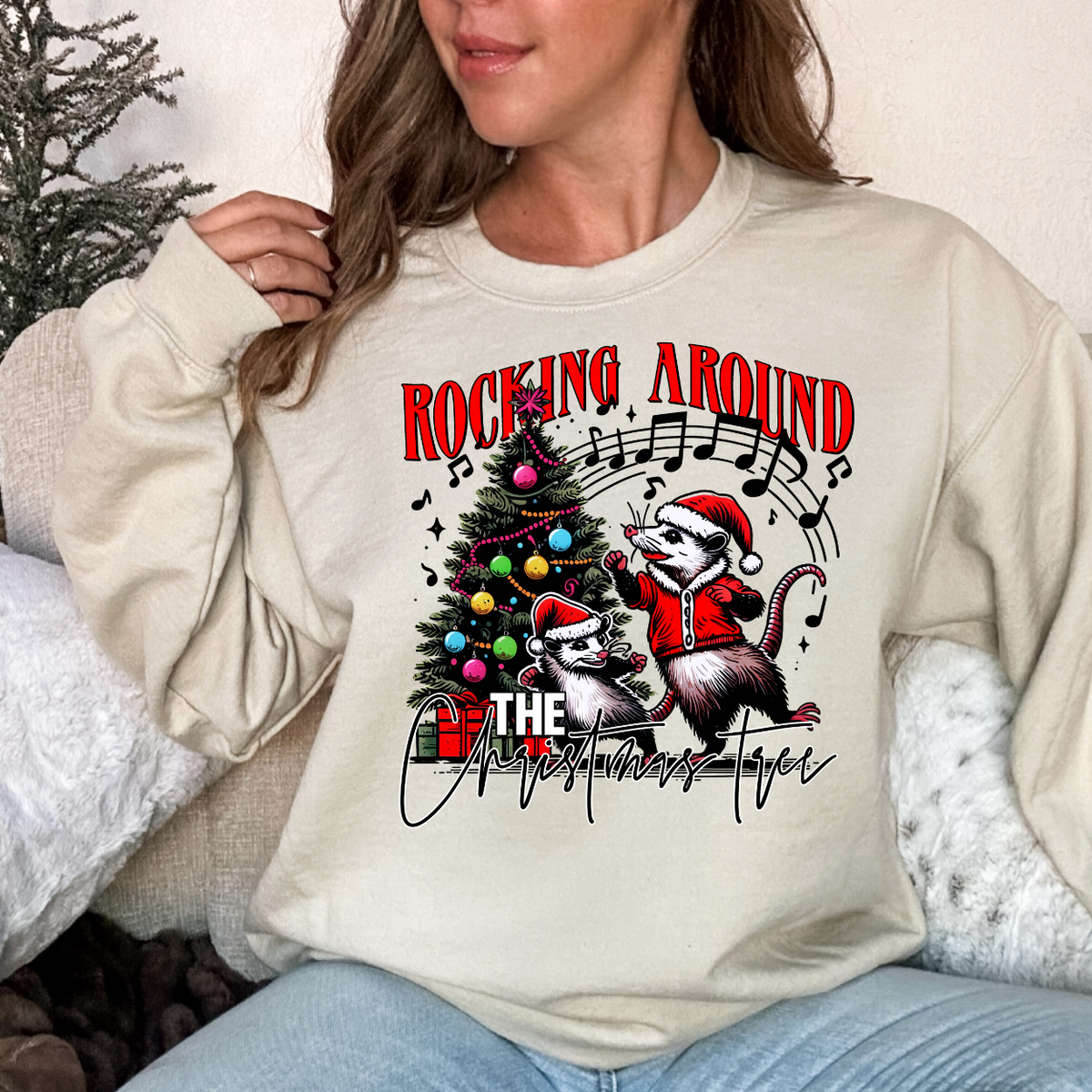 Rockin Around The Christmas Tree DTF Transfer