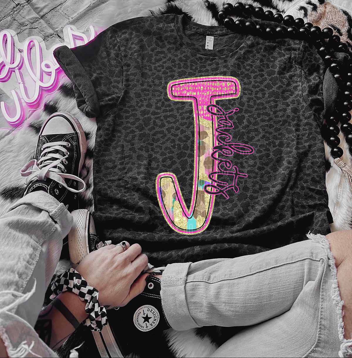 Rainbow Leopard Jackets (Caplinger) DTF transfer