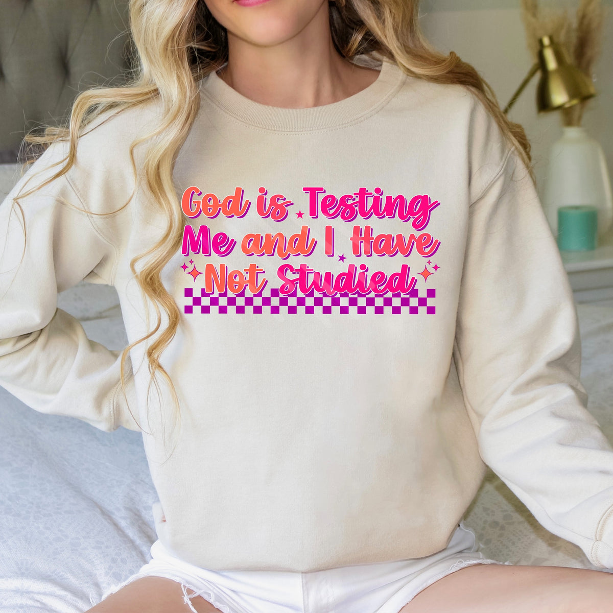 God is testing me and I have not studied (scarlow) 114305 DTF transfer