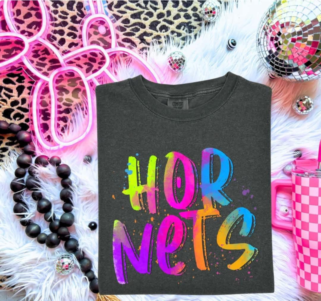 Hornets Neon Splatter (S&G) 100021 DTF transfer