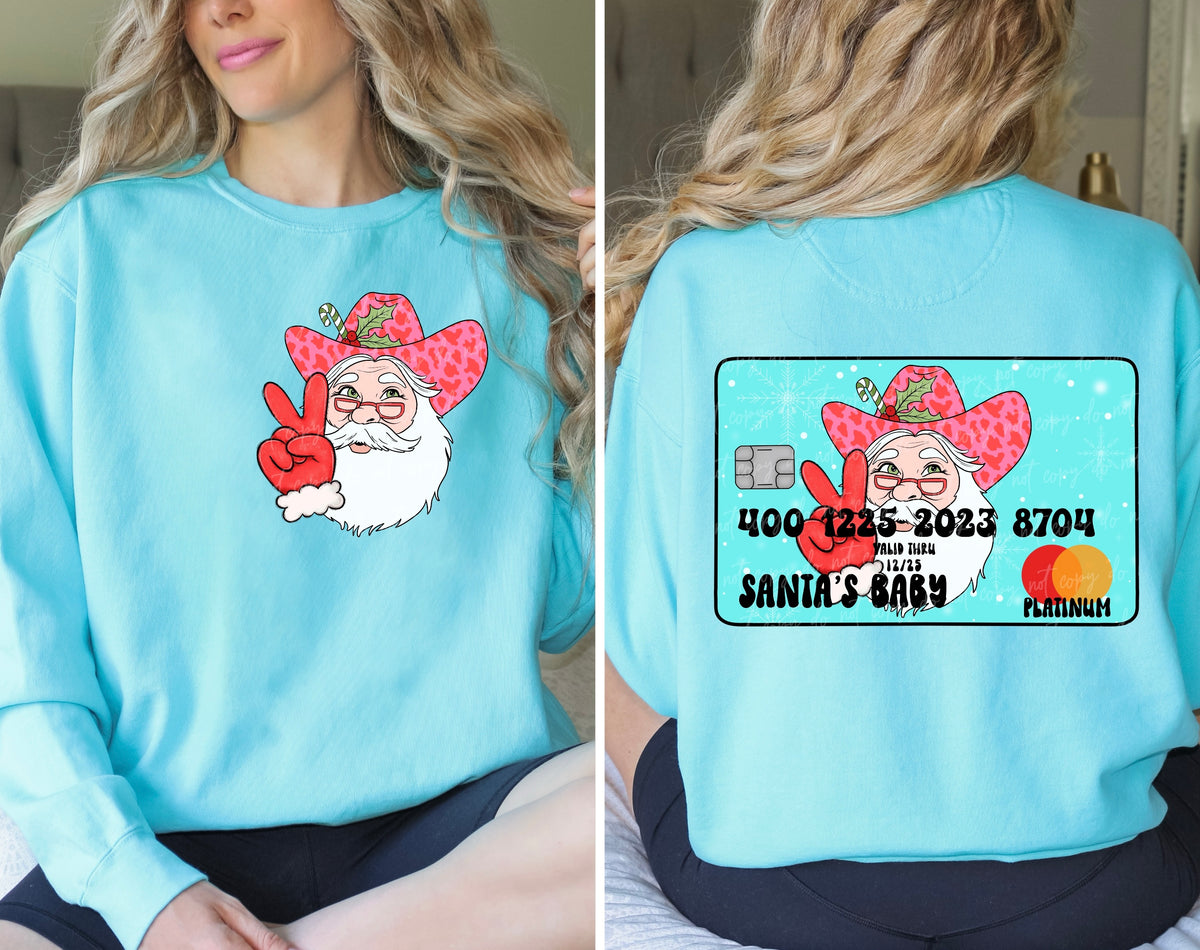 Santa Baby credit card (White Santa) 30186 DTF transfer