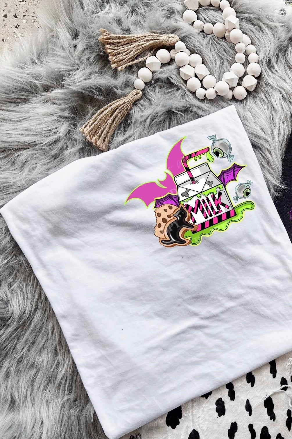 Milk and cookies pink pocket (LUMI) 53735 DTF transfer